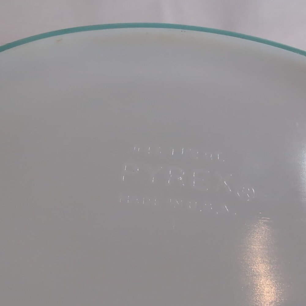 PYREX USA 1 1/2 Qt Casserole Dish 043 Turquoise Snowflake Vintage NO LID Oval - Picture 7 of 15